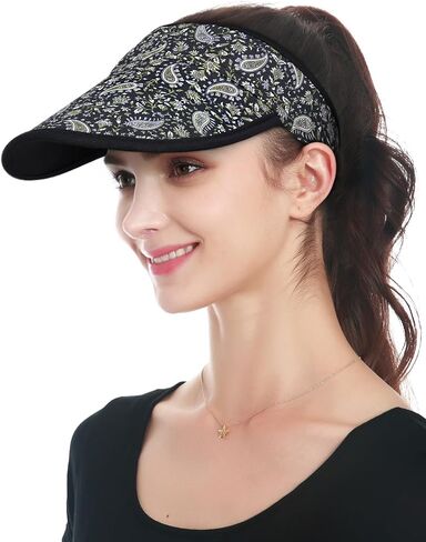 Alnorm Satin Lined Visor with Velcro for Summer UV Protection Sun Hat for Outdoors in Kuwait