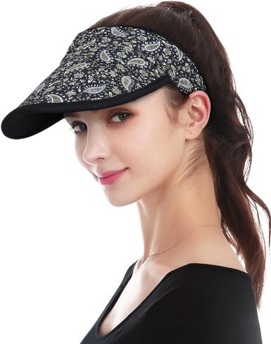 Alnorm Satin Lined Visor with Velcro for Summer UV Protection Sun Hat for Outdoors in Kuwait