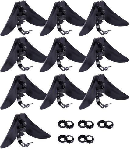 10pcs Plastic Triangle Clips Clasps for Ties Necktie Men Accessories Black White in Kuwait