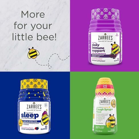 Zarbee's Kid's Complete Daily Multivitamin + Probiotic Gummies with Vitamins A B C D E & zinc for Digestive Health Easy To Chew, Natural Fruit 70 Count in Kuwait