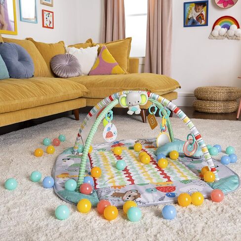 Bright Starts Grip & Kick Oball Activity Gym, Soccer Theme with Easy-Grasp Baby Toys, Unisex, Newborn+ in Kuwait