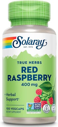 SOLARAY Red Raspberry Leaves Capsules, 400 mg | 100 Count in Saudi Arabia