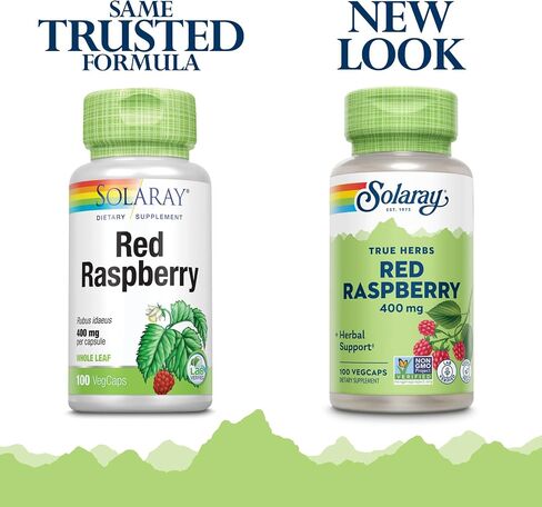 SOLARAY Red Raspberry Leaves Capsules, 400 mg | 100 Count in Saudi Arabia