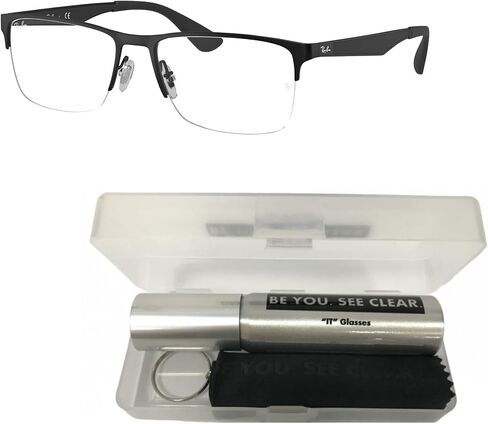Ray-Ban RX6335 Eyeglasses Bundle: RX 6335 2503 Matte Black and Eyewear Kit in Saudi Arabia