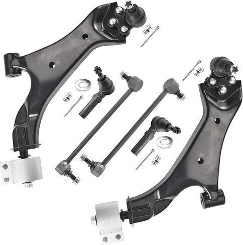 ASTRAPRO - Front End 6pc Suspension Kit for 2010-2017 Chevy Equinox GMC Terrain 2 Lower Control Arms w/Ball Joints 2 Sway Bar Links 2 Outer Tie Rods 2011 2012 2013 2014 2015 2016 Replacement in Saudi Arabia