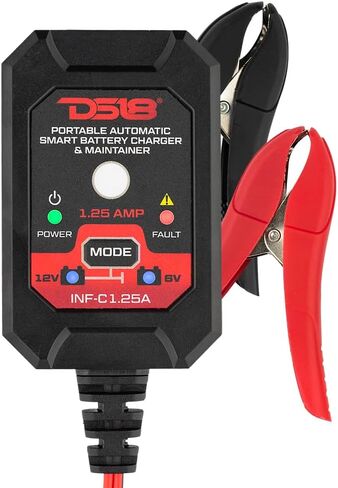 DS18 INF-C1.25A 1.25A شاحن بطارية ذكي للسيارة ، شاحن السيارات 6V و 12 فولت ، مشرف بطارية محمولة ، شاحن ذكي تلقائي لبطاريات سيارة AGM in Kuwait