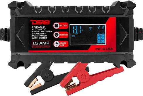DS18 INF -C15A 6V/12V الليثيوم الأوتوماتيكي الذكي و AGM شاحن وصيانة بطارية مع Boost 15A - شاحن هدفي ، شاحن عائم للدراجات النارية ، ATV ، ليثيوم وبطاريات الدورة العميقة in Saudi Arabia