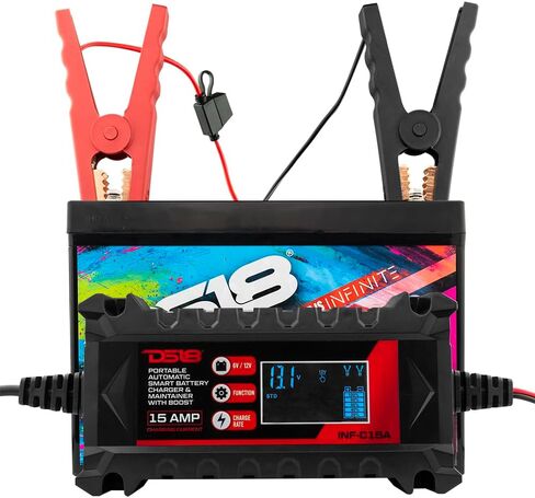 DS18 INF -C15A 6V/12V الليثيوم الأوتوماتيكي الذكي و AGM شاحن وصيانة بطارية مع Boost 15A - شاحن هدفي ، شاحن عائم للدراجات النارية ، ATV ، ليثيوم وبطاريات الدورة العميقة in Saudi Arabia