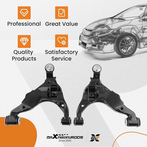 maXpeedingrods 4Pcs Front Lower Upper Control Arms Kit w/Ball Joints Assembly for Toyota Tacoma Base/Pre Runner/TRD Pro 2005-2015 in Saudi Arabia