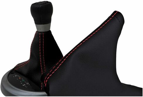 Automatic & E Brake Boot Cover Grs Red Stitch Synthetic Leather for Subaru for BRZ 13-20,for Toyota 86 17-20 Center Floor Insert-Attachment Method (Cover Solely, No Hardware Included) in Saudi Arabia