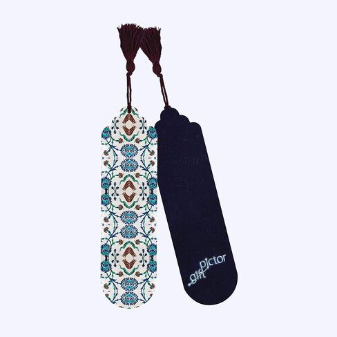 Ottoman Tiles Set Decorative 4 Piece Bookmark Set, Ramadan, Eid Mubarak, Islamic Metal Pressed with Suede Back… (Ottoman Tiles Set 2) in Saudi Arabia