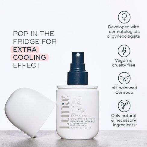 Postpartum Soothing Spray – Vegan, Travel Sized, Fragrance-Free Relief – Aloe Vera & Lactic Acid – pH Balancing, Anti-Itch, Pain & Swelling Relief – Intimate Perineal Care & Cooling Cleanser,30ml in Saudi Arabia