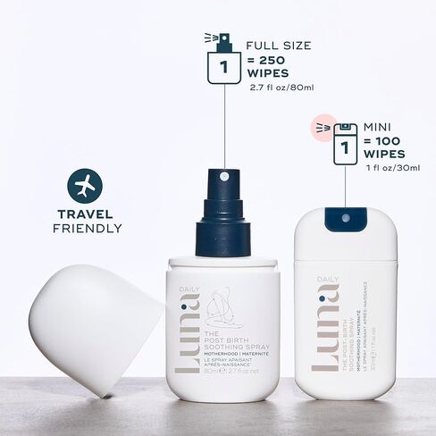Postpartum Soothing Spray – Vegan, Travel Sized, Fragrance-Free Relief – Aloe Vera & Lactic Acid – pH Balancing, Anti-Itch, Pain & Swelling Relief – Intimate Perineal Care & Cooling Cleanser,30ml in Saudi Arabia