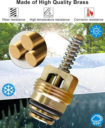 M10 Brass AC Valve Core Fit for BAS03009 MT0065 59356 Ford 4L3Z19D701A GM 10245619 Chrysler 4882331, Compatible with 134A and R12 Systems, 25PCS in Saudi Arabia