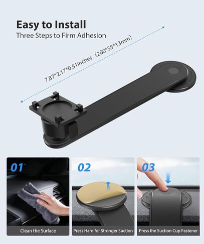 AUTO-VOX T3 Bendable Car Mount for Backup Camera: Safe View, 360° Flexible Adjust Monitor, 2 Min Easy Install,Strong Adhesion, No Trace Left, Fits Solar 3A Plus / S4B / Solar5 / WF1 Screen in Saudi Arabia