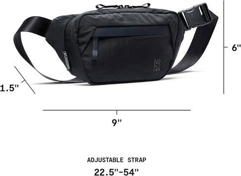 حقيبة Chrome Industries Sabin Sling للرجال والنساء - مقصورة رئيسية كبيرة ، مواد معاد تدويرها خفيفة الوزن - 3L ، الأسود in Saudi Arabia