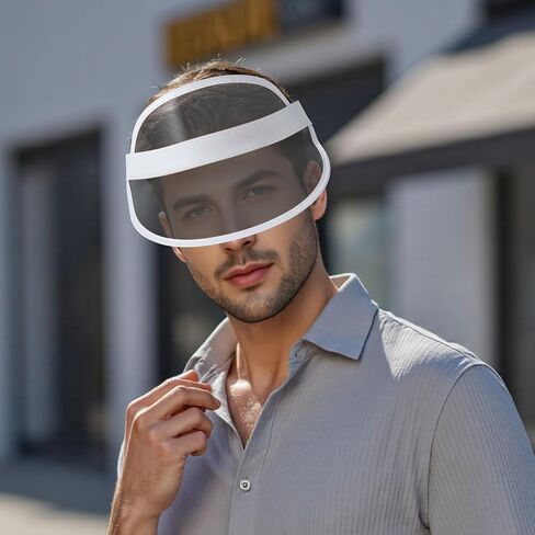 شمس القبعة قبعة النساء رجال ، أقنعة البوكر البلاستيكية الصافية ، تنس بيتش الرياضة قبعة شمسية القبعة دراجة الشمس in Kuwait