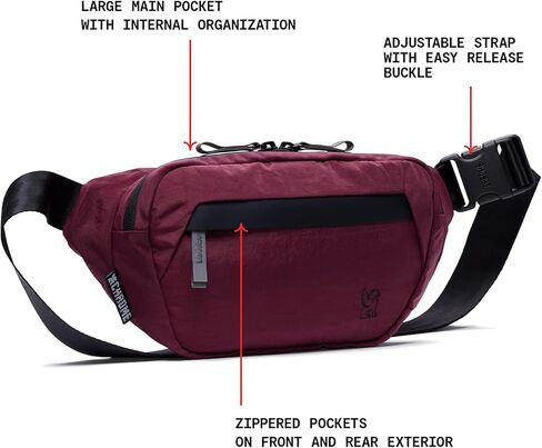 Chrome Industries Sabin Sling Bag for Men and Women – Large Main Compartment, Lightweight Recycled Materials – 3L, Black in Kuwait
