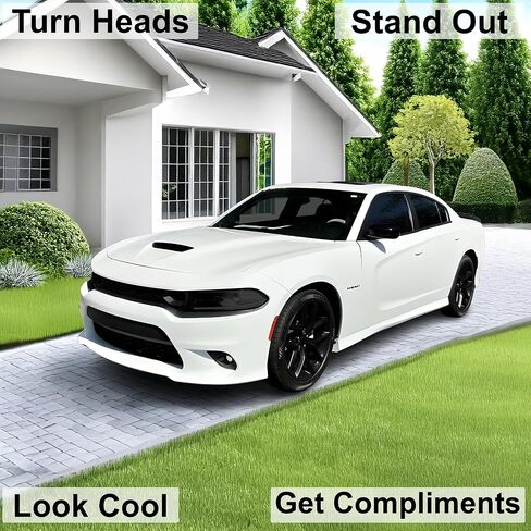 Bogar Tech Designs Full Full Flight Head Light Tint Kit متوافق مع Dodge Charger 2015-2023 ، Dark Smoke in Saudi Arabia