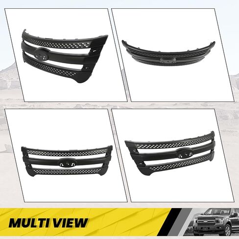 KUAFU Front Grille Inserts Compatible with 2011-2015 Ford Explorer Bumper Grill Cover Overlay Trim Chrome Silvery in Saudi Arabia