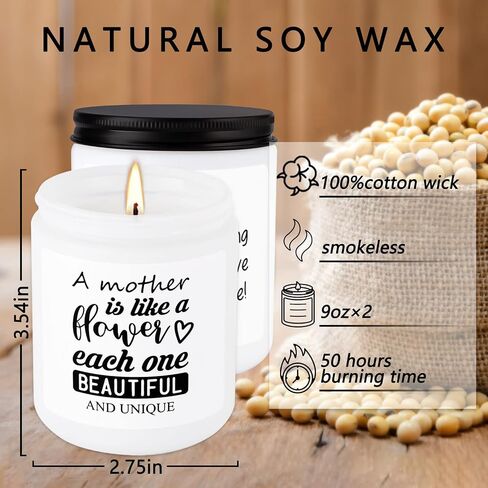 2 Pack Sleep Scented Candles, Sweet Dream with Lavender, Geranium and Patchouli, and Deep Sleep with Lavender, Chamomile and ylang-ylang Scented Candle, Long Burn Time, Perfect Home Gifts in Kuwait