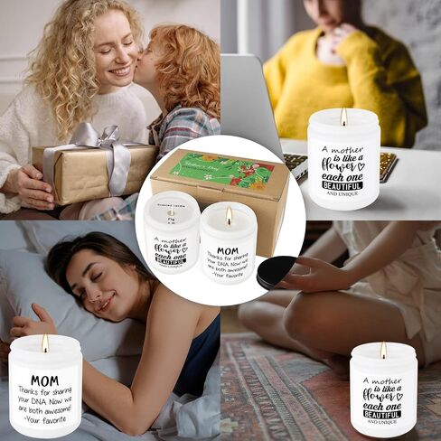 2 Pack Sleep Scented Candles, Sweet Dream with Lavender, Geranium and Patchouli, and Deep Sleep with Lavender, Chamomile and ylang-ylang Scented Candle, Long Burn Time, Perfect Home Gifts in Kuwait