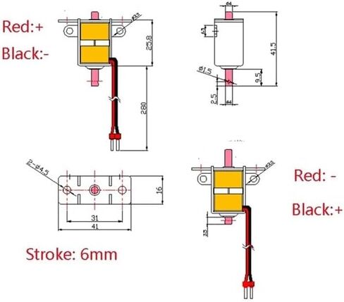 DC 12V Two-Way Self-Holding Solenoid Electromagnet 6MM Stroke Push-Pull Type Self-maintaining in Saudi Arabia