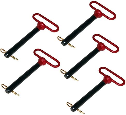 AgraLink 2 PCS 7/8 inch Red Handle Forged Hitch Pin Hitch Pin Accessories for Tractors, Towing RV, Truck, Boat, Car, Clevis pin 7/8 x 6-1/2 inch with Handle in Saudi Arabia