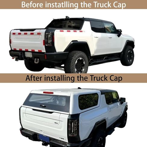 Truck Bed Cover for GMC Hummer EV 2022-2025 Tonneau Cover, Truck Bed Canopy with Lock, Truck Bed Topper Camper Shell in Saudi Arabia