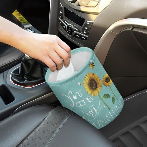 Black Leopard Print Cute Car Trash Bag, Hanging Car Organizer and Storage Bag, Trash Bin for Car Accessories, Vehicle, Travelling, Camping in Kuwait
