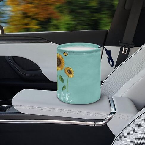 Black Leopard Print Cute Car Trash Bag, Hanging Car Organizer and Storage Bag, Trash Bin for Car Accessories, Vehicle, Travelling, Camping in Kuwait