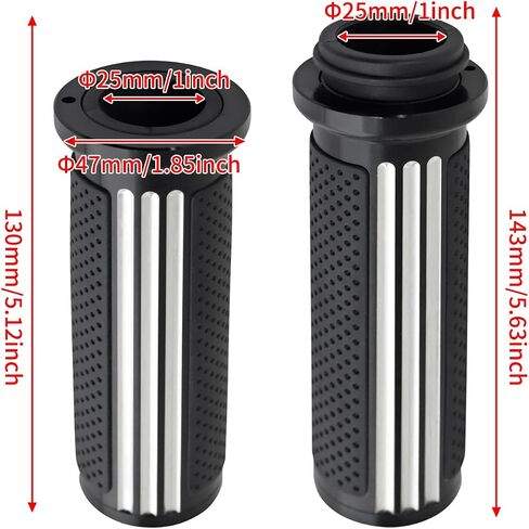 HDBUBALUS 1" Electronic Throttle Defiance Handlebar Grips 25mm Hand Grips Fit for Harley Touring Street Glide Road King Road Glide Electra Glide 2008-2021 in Saudi Arabia
