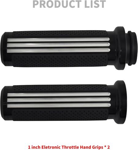 HDBUBALUS 1" Electronic Throttle Defiance Handlebar Grips 25mm Hand Grips Fit for Harley Touring Street Glide Road King Road Glide Electra Glide 2008-2021 in Saudi Arabia