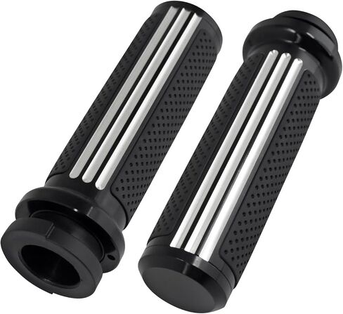 HDBUBALUS 1" Electronic Throttle Defiance Handlebar Grips 25mm Hand Grips Fit for Harley Touring Street Glide Road King Road Glide Electra Glide 2008-2021 in Saudi Arabia