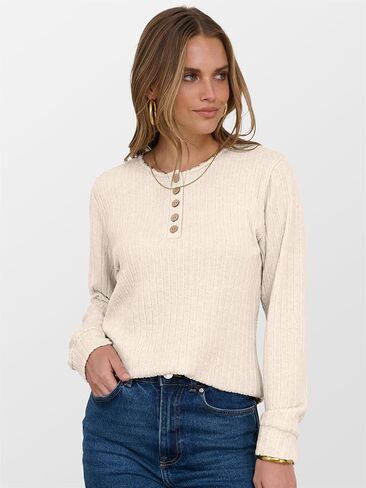 ANRABESS Womens Long Sleeve Henley Shirts Button Down Tunic Tops Fall Lightweight Sweaters Business Casual Blouses 2025 in Saudi Arabia
