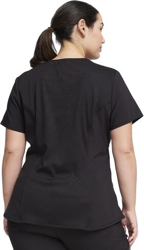 Cherokee Women Scrub Sets Contemporary Fit 3 Pocket Rib Knit Panel Top CK623A 4 Pocket Low Rise, Straight Leg Pant 1123A in Saudi Arabia