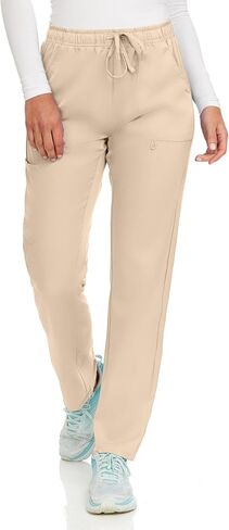 Hey Collection Women Scrubs Set 4-Way Stretch Mock Neck Top with Straight Leg Scrub Pants with Four Pockets in Saudi Arabia