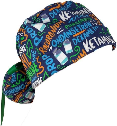 قم برفع قبعة فرك ذيل الحصان - Scribbles التخدير - للنساء - Dr. Hats ، Hats Hats Multicolor in Saudi Arabia