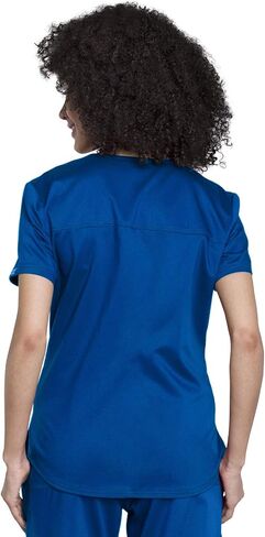 Cherokee Scrub Set for Women V-Neck Tuckable Scrub Top WW657 with Mid Rise Tapered Leg Drawstring Scrub Pant WW105 in Saudi Arabia