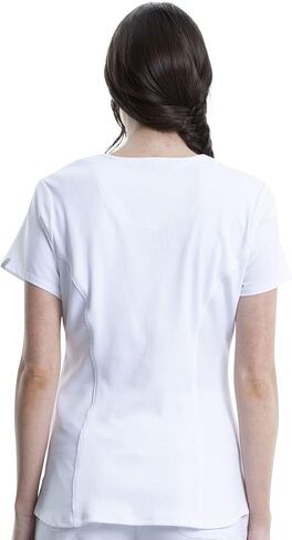 Cherokee Women Scrub Sets Contemporary Fit 3 Pocket Rib Knit Panel Top CK623A 4 Pocket Low Rise, Straight Leg Pant 1123A in Saudi Arabia