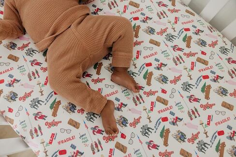Premium Knit Baby Crib Sheets for Boys and Girls by Copper Pearl: Breathable and Soft, Fitted Crib Sheets for Standard Baby Mattresses, Adorable Designs, Crib Sheet, The Polar Express in Saudi Arabia