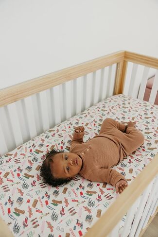 Premium Knit Baby Crib Sheets for Boys and Girls by Copper Pearl: Breathable and Soft, Fitted Crib Sheets for Standard Baby Mattresses, Adorable Designs, Crib Sheet, The Polar Express in Saudi Arabia