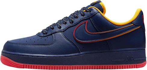 Nike Air Force 1 '07 LV8 أحذية الرجال (HV5752-410 ، Midnight Navy/Light Crimson/University Gold/Blue Void) in Saudi Arabia