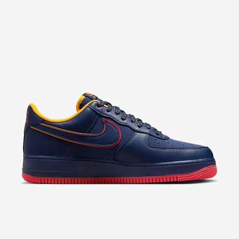Nike Air Force 1 '07 LV8 أحذية الرجال (HV5752-410 ، Midnight Navy/Light Crimson/University Gold/Blue Void) in Saudi Arabia