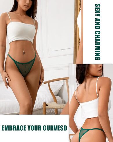 J-Pone Lace Thongs for Women G String Thongs for Women T-Back Thong Intondwear Low Weaist Breadable Sexy Banties 12pack in Kuwait