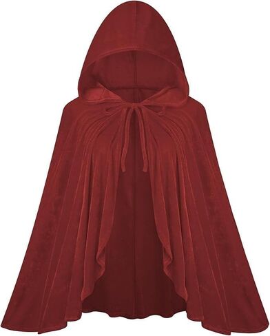 Little Red Riding Hood Cape Velvet Cloak for Halloween Christmas Cosplay Party in Kuwait