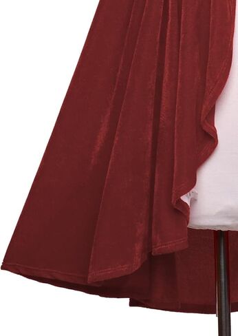 Little Red Riding Hood Cape Velvet Cloak for Halloween Christmas Cosplay Party in Kuwait