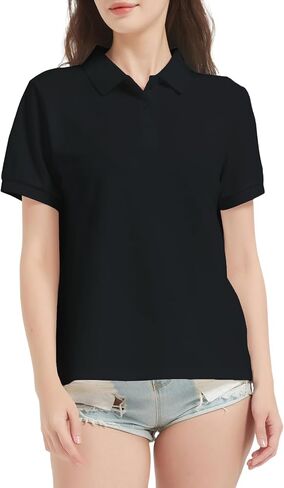 Women's Polo Shirts Short Sleeve Moisture Wicking Performance Summer Casual Work Classic Fit Golf Shirts for Women in Saudi Arabia