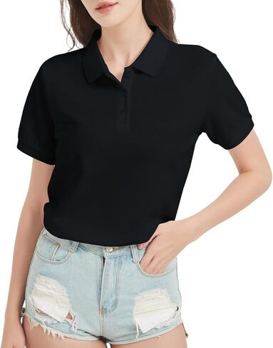 Women's Polo Shirts Short Sleeve Moisture Wicking Performance Summer Casual Work Classic Fit Golf Shirts for Women in Saudi Arabia