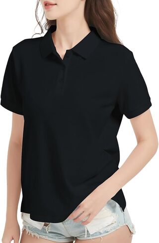 Women's Polo Shirts Short Sleeve Moisture Wicking Performance Summer Casual Work Classic Fit Golf Shirts for Women in Saudi Arabia